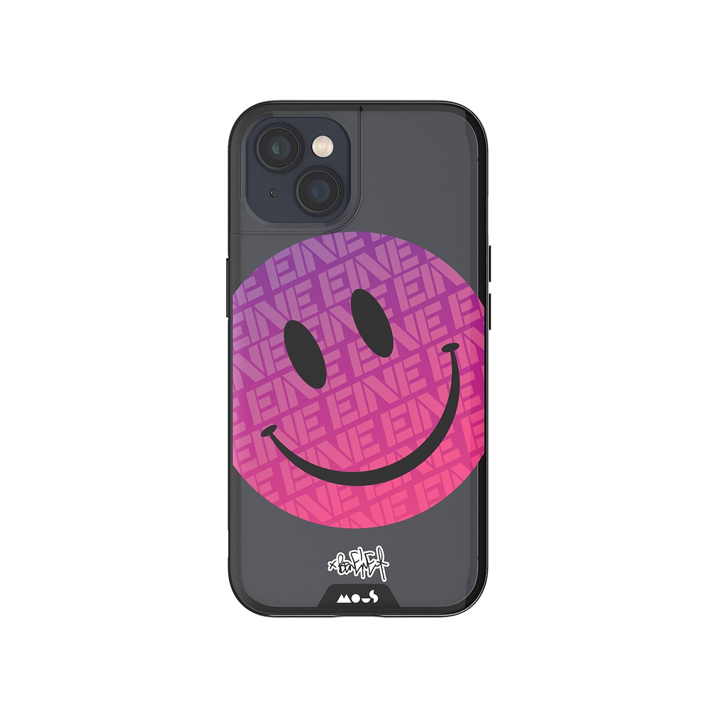 Clear Transparent iPhone Case Ben Eine Pink Smiley Face Qi | iPhone 13,iPhone 13 mini