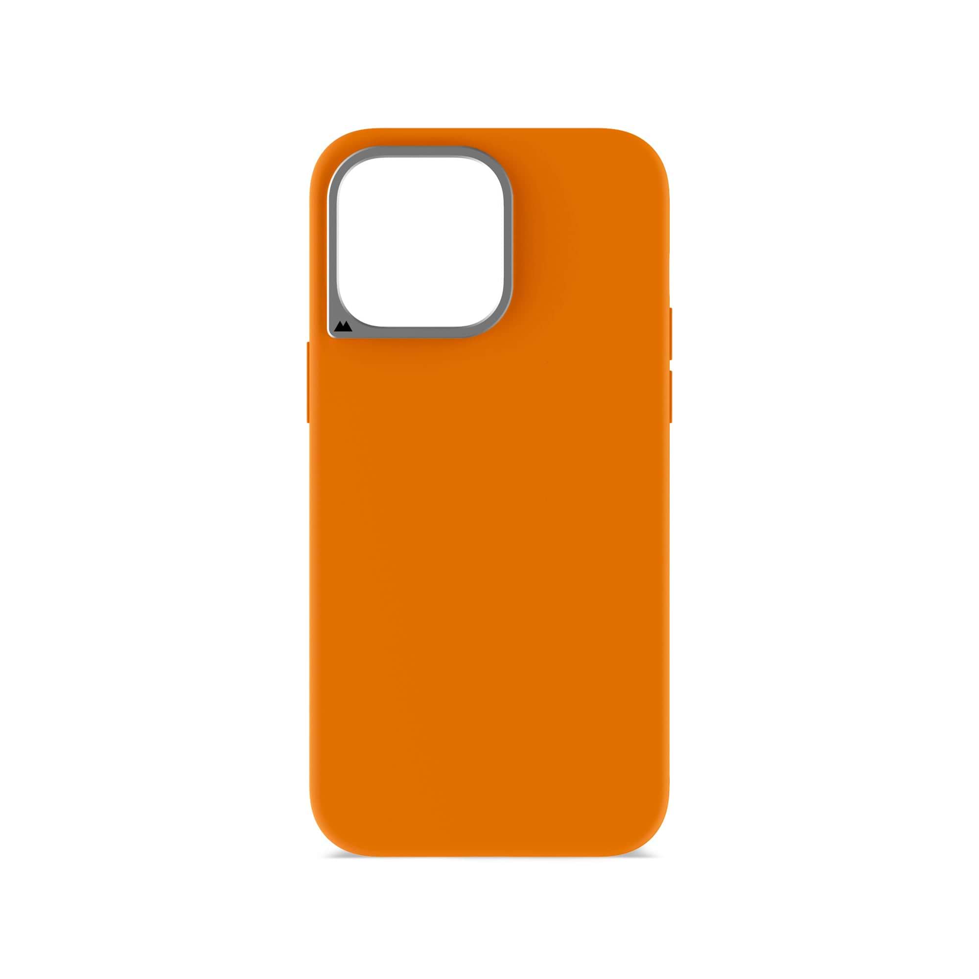 MagSafe Compatible Tangerine Silicone Phone Case - Thumbnail 2