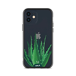 Clear Protective Phone Case Transparent Qi Wireless Charging Spiky Plant Aloe Vera Henry Fraser Design | iPhone 12,iPhone 12 mini