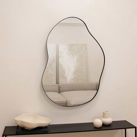 irregular asymmetric pond mirror