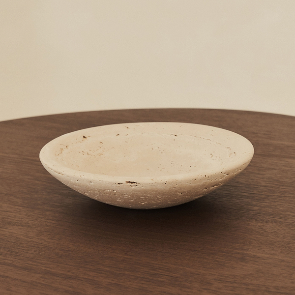 Marbelle - Cream Travertine Decorative Bowl