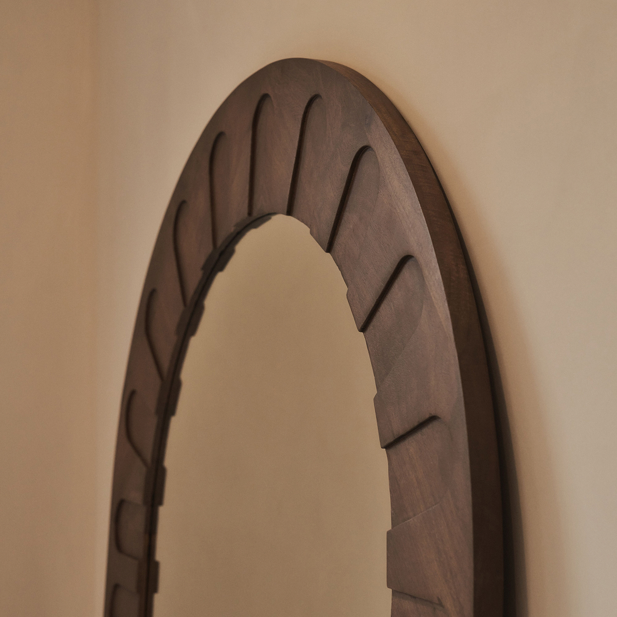 Valor - Warm Wood Extra Large Premium Arched Mirror 190cm x 110cm
