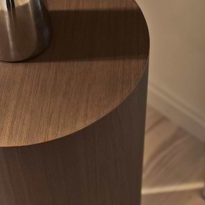 Magna - Dark Wood Wave Plinth