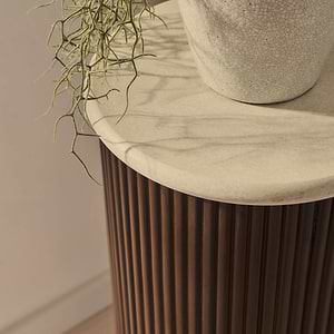 Cove - Dark Wood Ribbed Plinth