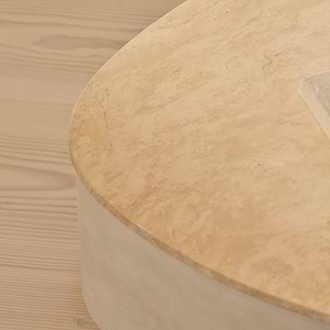 Arlo - Beige Travertine Irregular Concrete Premium Extra Large Coffee Table