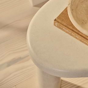 Savanna - Concrete Irregular Wooden Side Table
