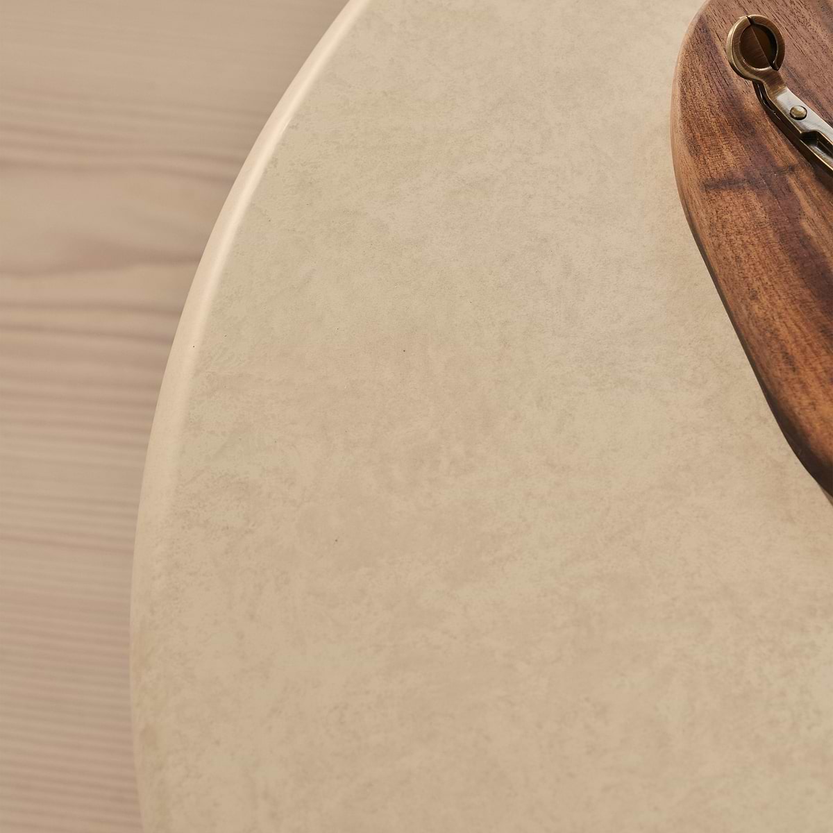 Alina - Concrete Round Large Wooden Coffee Table