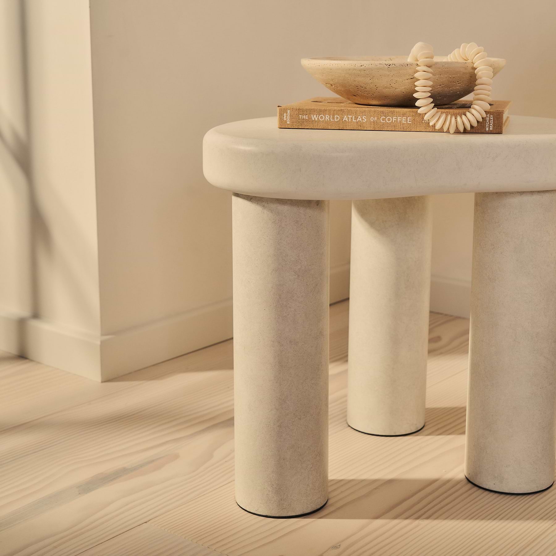 Savanna - Concrete Irregular Wooden Side Table