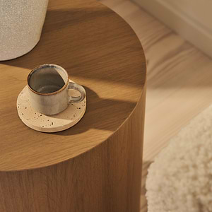 Magna - Warm Wood Wave Side Table