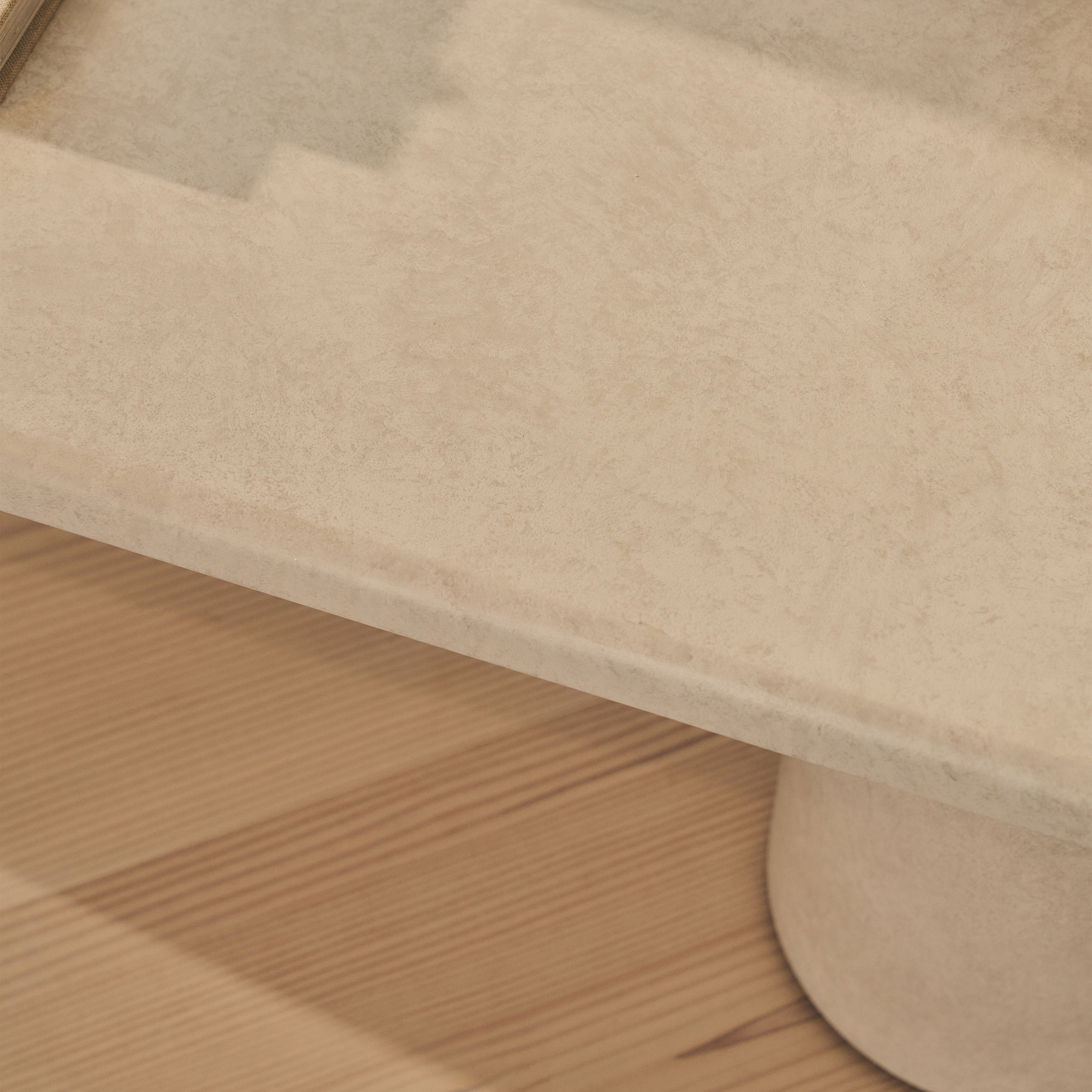 Alina - Concrete Rectangular Large Wooden Coffee Table