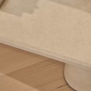 Alina - Concrete Rectangular Large Wooden Coffee Table