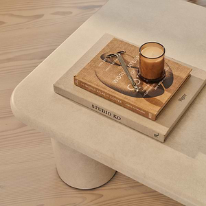 Alina - Concrete Rectangular Large Wooden Coffee Table