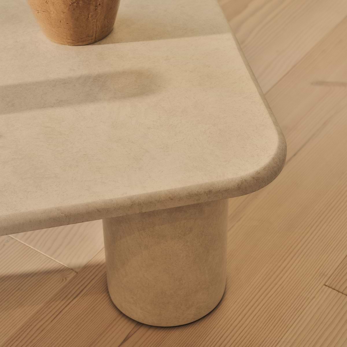 Alina - Concrete Rectangular Large Wooden Coffee Table