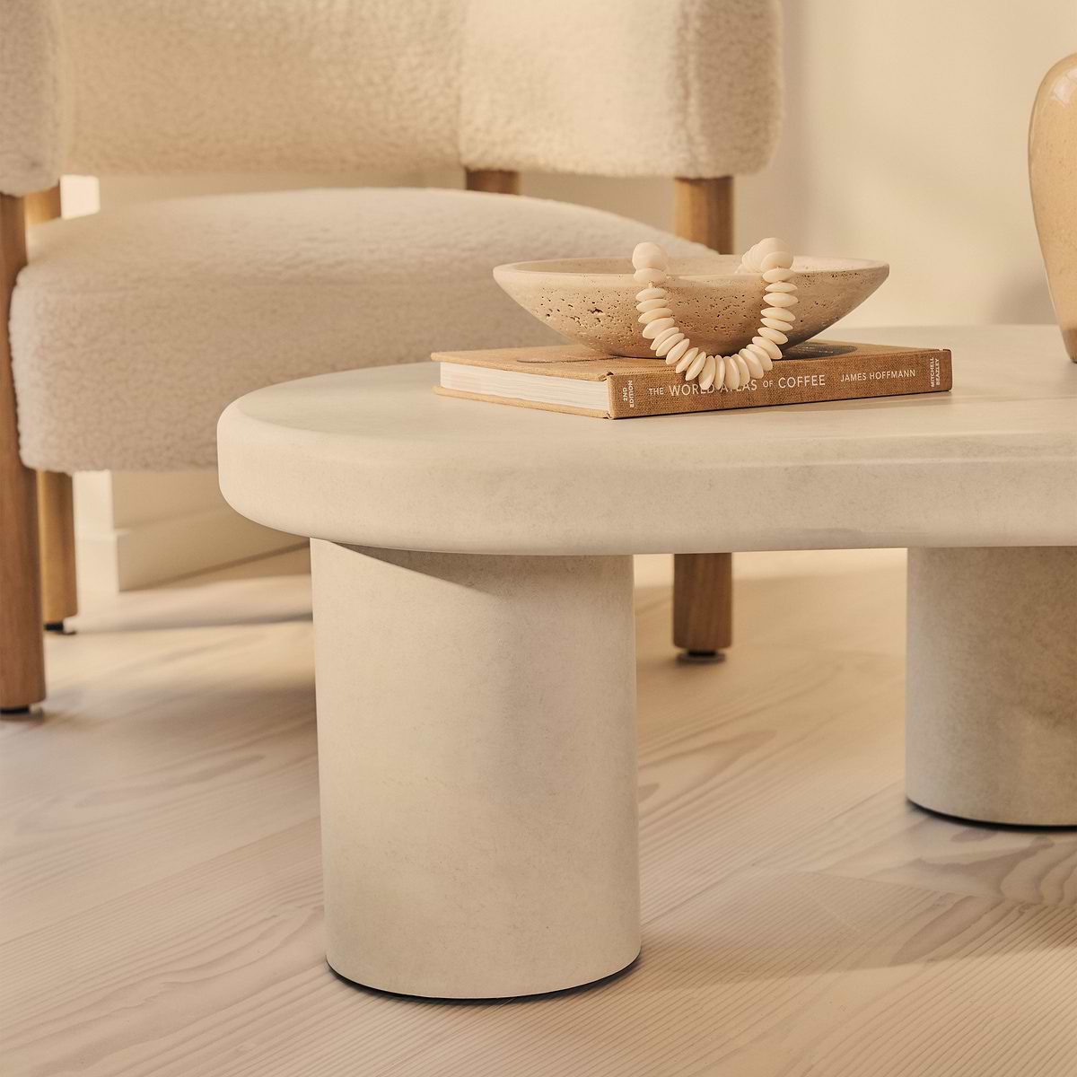 Savanna - Concrete Irregular Wooden Coffee Table