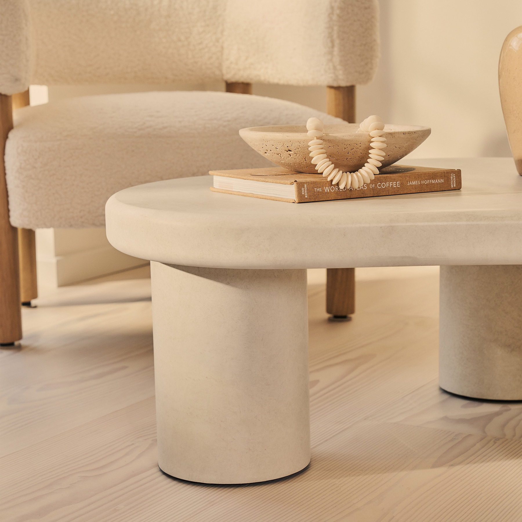 Savanna - Concrete Irregular Wooden Coffee Table