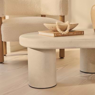 Savanna - Concrete Irregular Wooden Coffee Table