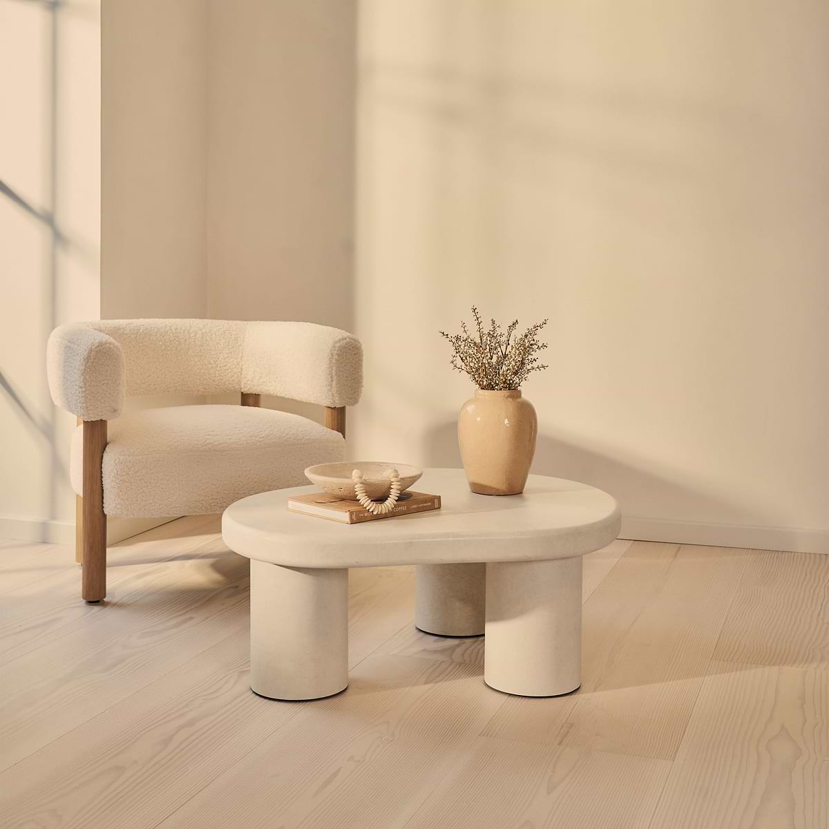 Savanna - Concrete Irregular Wooden Coffee Table