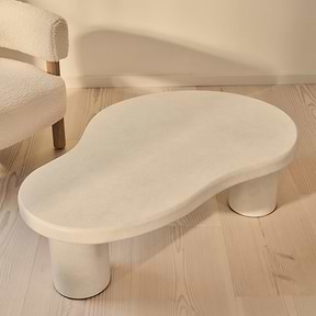 Savanna - Large Concrete Irregular Wooden Coffee Table