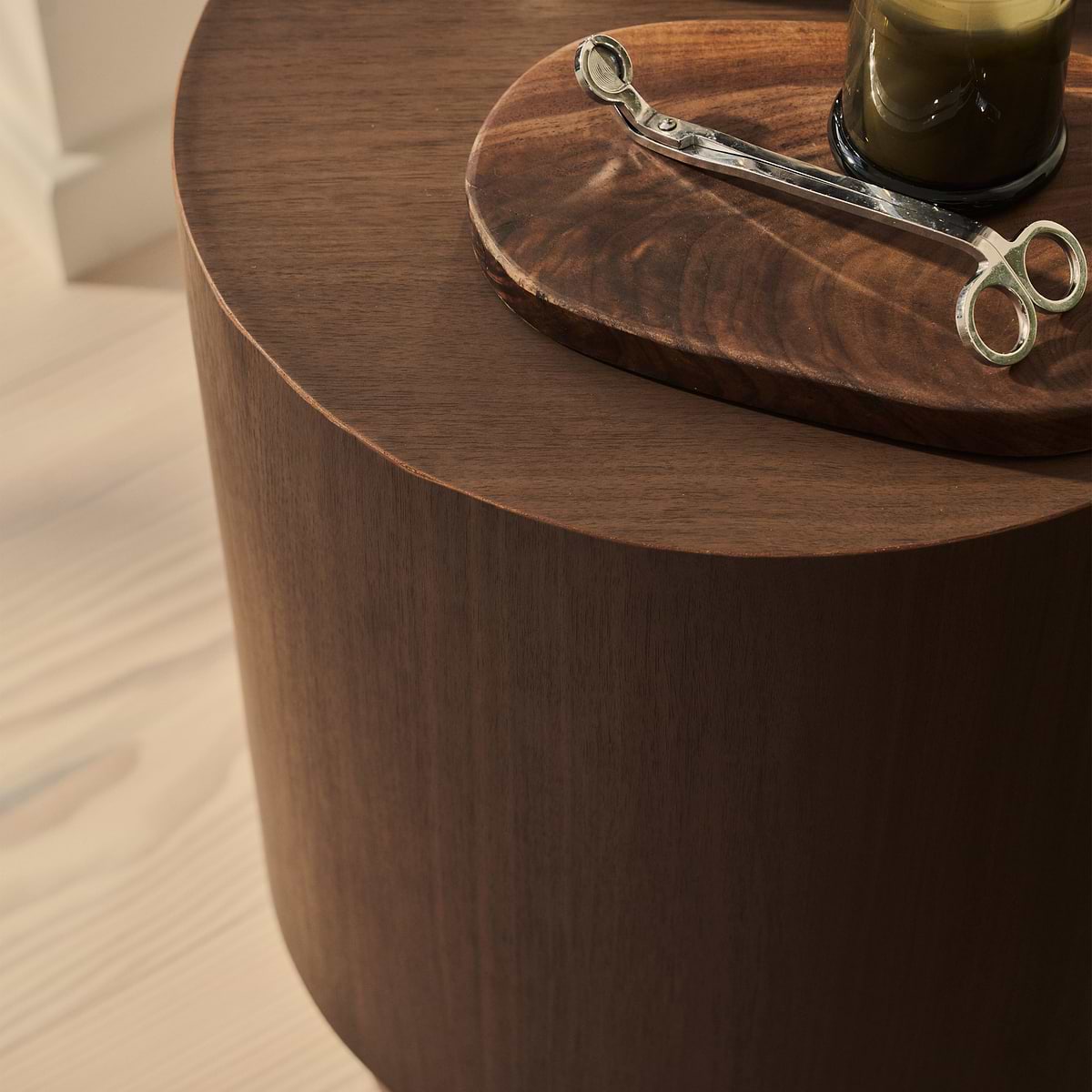 Magna - Dark Wood Wave Side Table