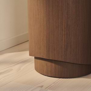 Magna - Dark Wood Wave Side Table