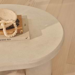 Savanna - Large Concrete Irregular Wooden Coffee Table