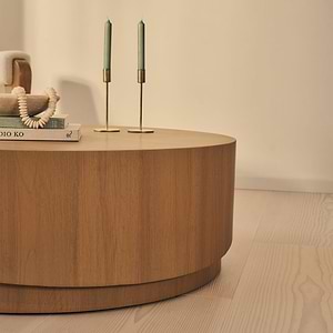 Magna - Warm Wood Wave Coffee Table