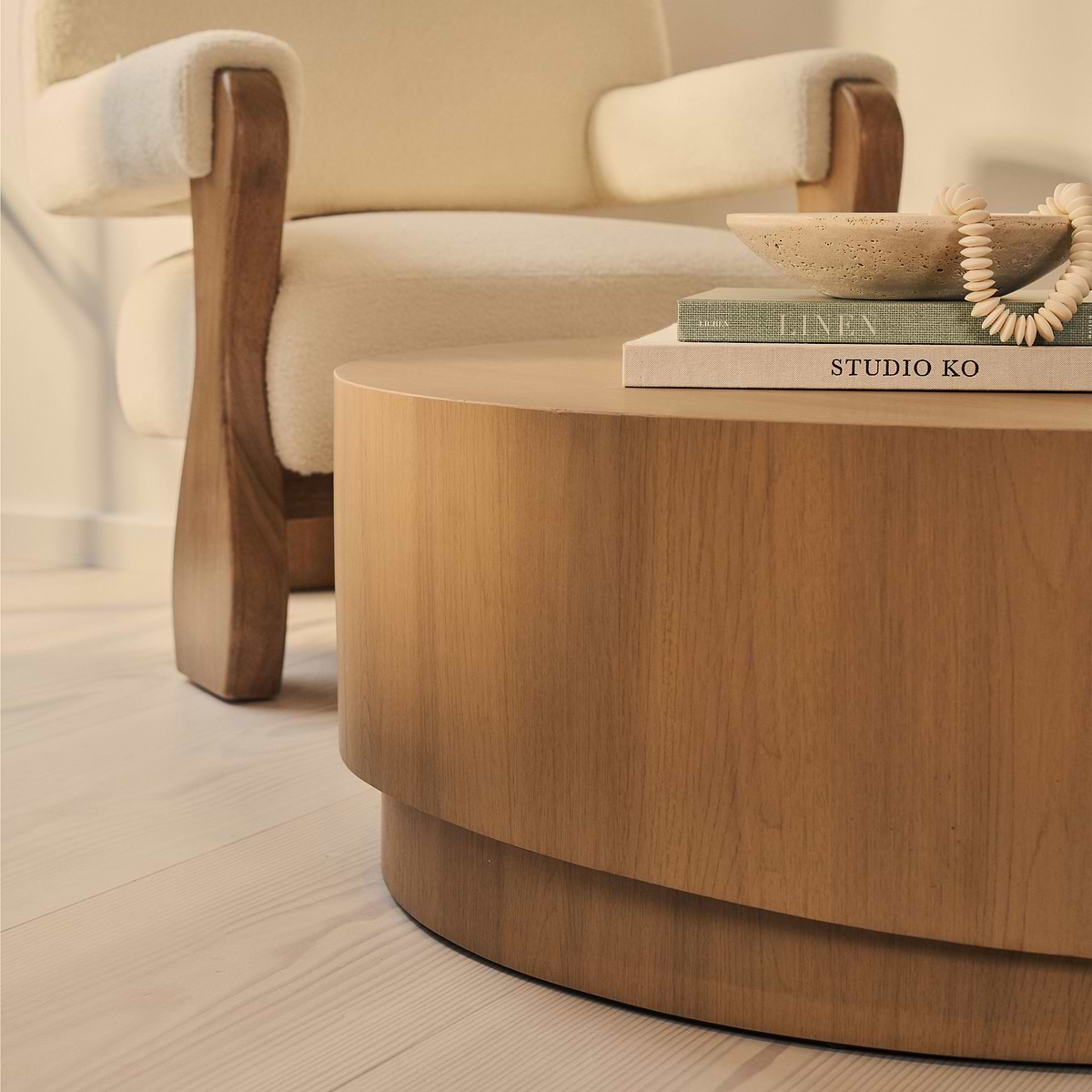 Magna - Warm Wood Wave Coffee Table