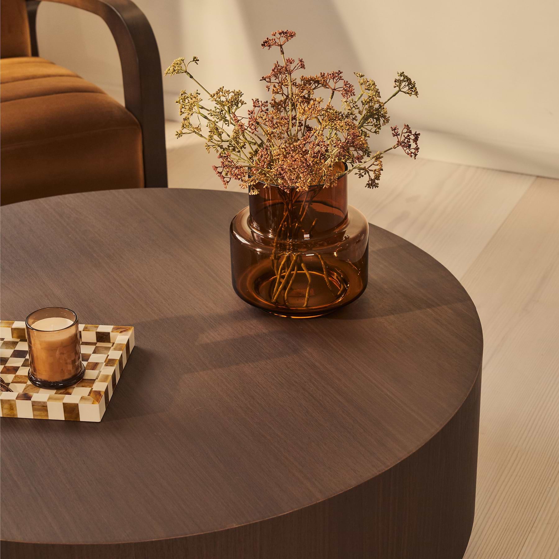 Magna - Dark Wood Wave Coffee Table