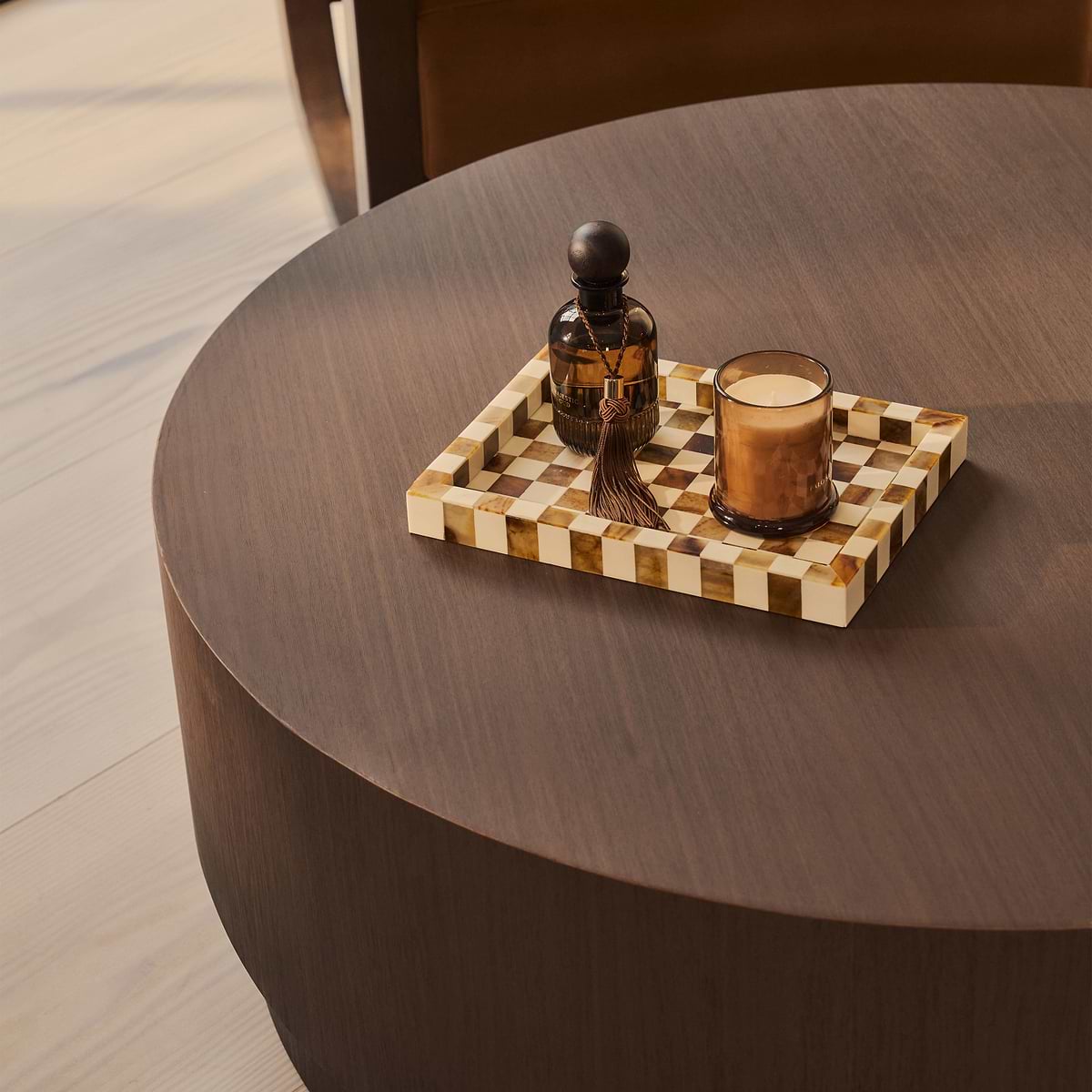 Magna - Dark Wood Wave Coffee Table