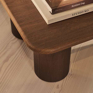 Alina - Dark Wood Rectangular Large Wooden Coffee Table