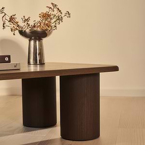 Alina - Dark Wood Rectangular Large Wooden Coffee Table