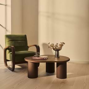 Savanna - Dark Wood Irregular Wooden Coffee Table