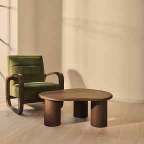 Savanna - Dark Wood Irregular Wooden Coffee Table