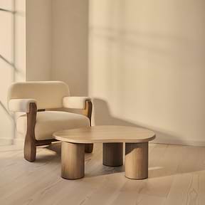 Savanna - Washed Wood Irregular Wooden Coffee Table