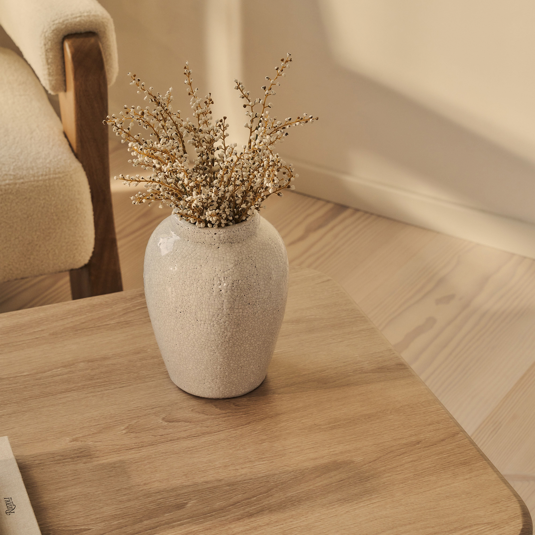 Alina - Washed Wood Rectangular Large Wooden Coffee Table