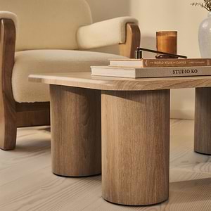 Alina - Washed Wood Rectangular Large Wooden Coffee Table