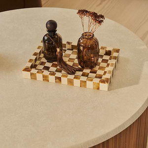 Cove - Warm Wood Ribbed Round Coffee Table