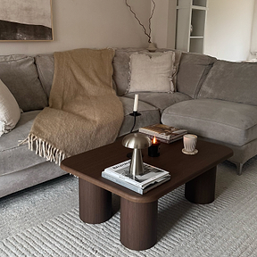 Alina - Dark Wood Rectangular Large Wooden Coffee Table