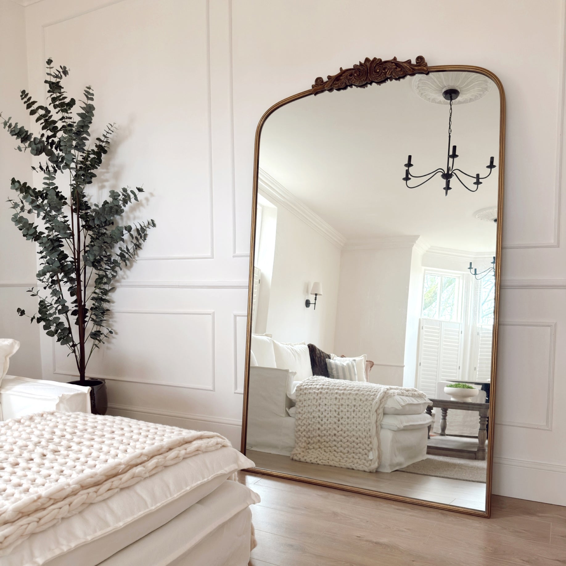 Amelia - Full Length Gold Arched Metal Mirror 200cm x 120cm