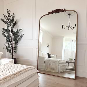 Amelia - Full Length Gold Arched Metal Mirror 200cm x 120cm