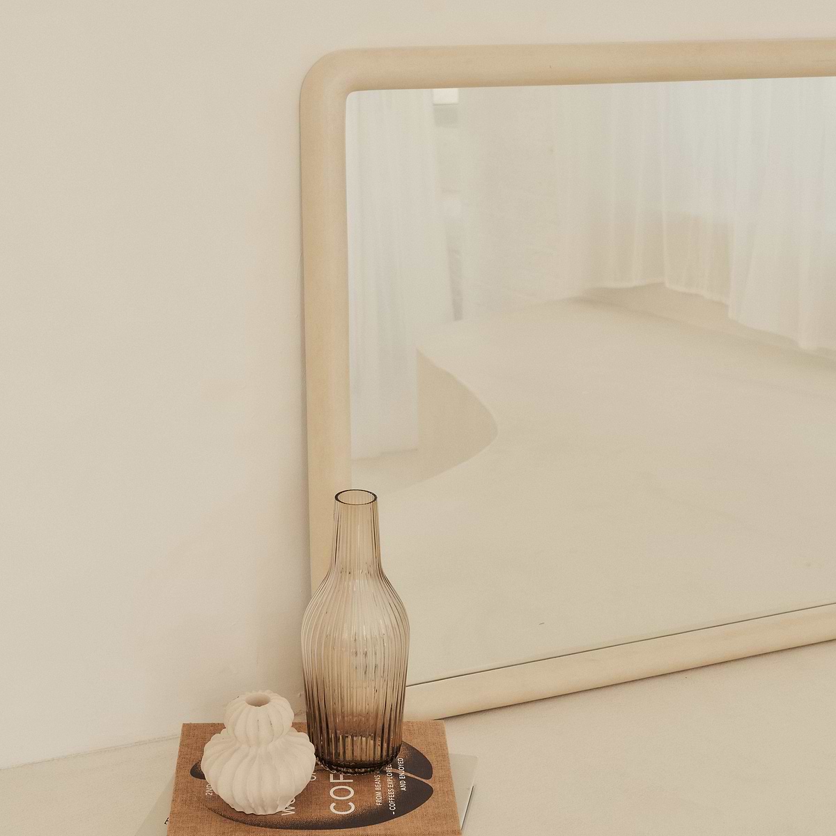 Amora - Large Concrete Console Mirror 140cm x 70cm