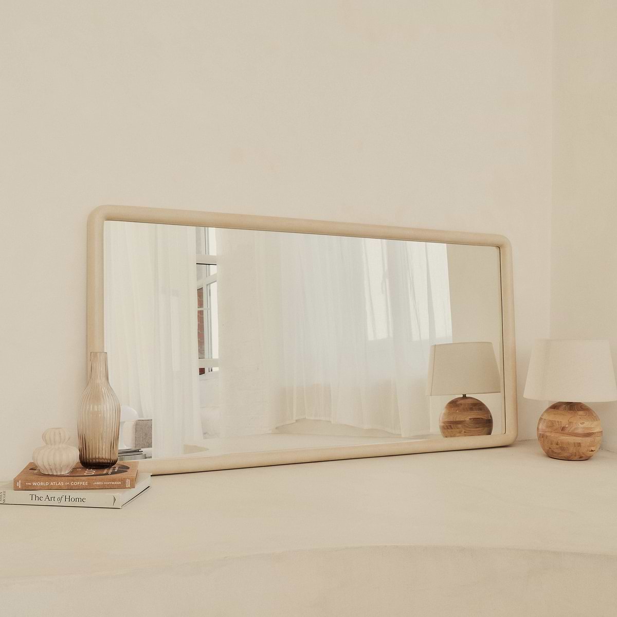 Amora - Large Concrete Console Mirror 140cm x 70cm