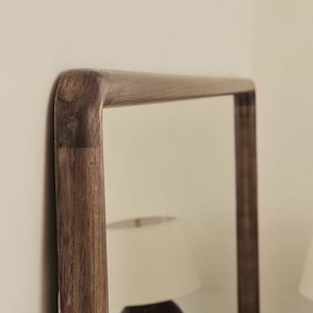 Amora - Large Warm Wood Console Mirror 140cm x 70cm