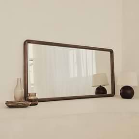 Amora - Large Warm Wood Console Mirror 140cm x 70cm