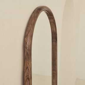 Amora - Full Length Large Arched Warm Wood Mirror 172cm x 60cm