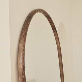 Amora - Full Length Extra Large Arched Warm Wood Mirror 200cm x 120cm