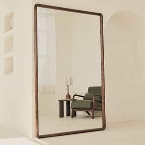 Amora - Full Length Extra Large Warm Wood Mirror 190cm x 120cm
