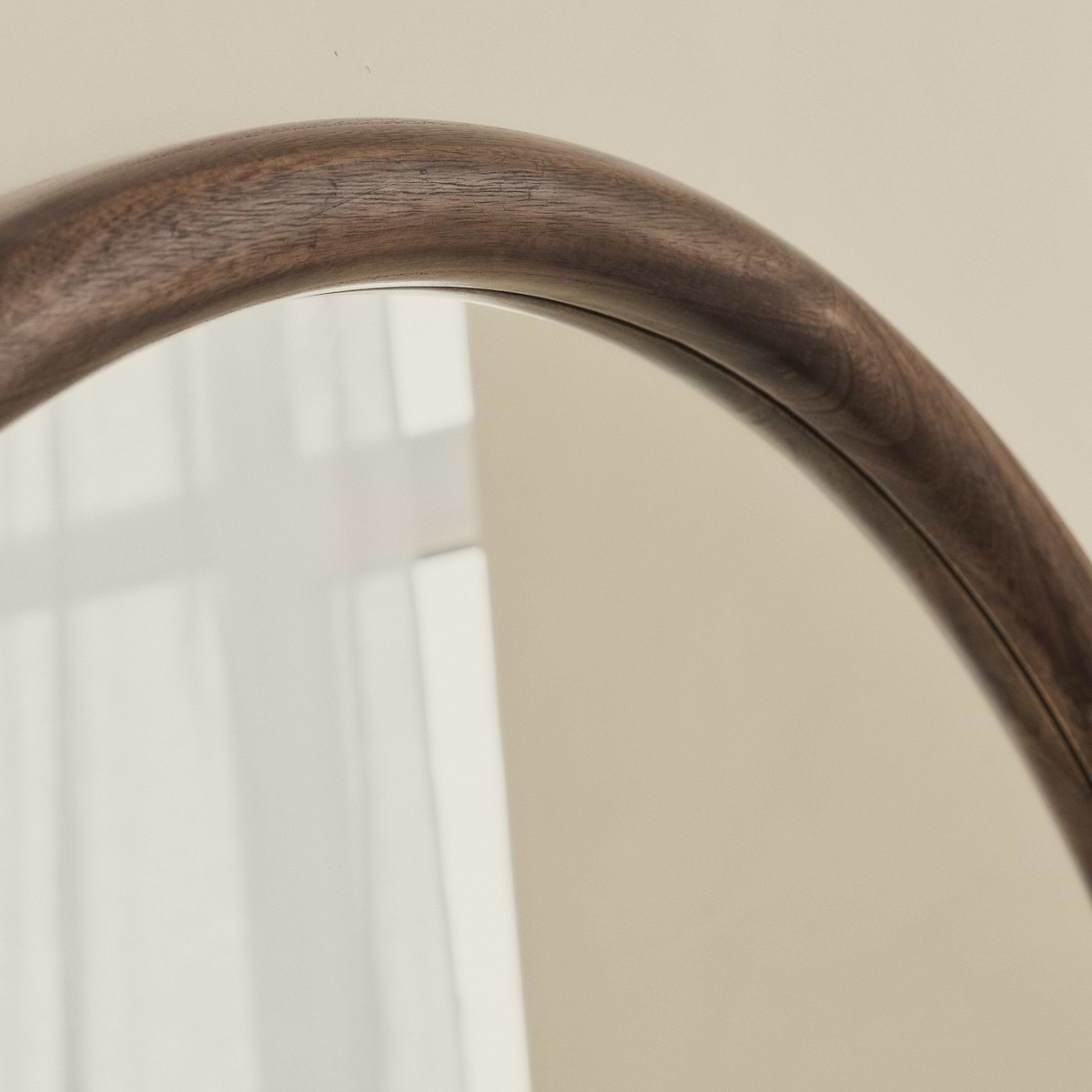 Amora - Large Warm Wood Round Wall Mirror 100cm x 100cm