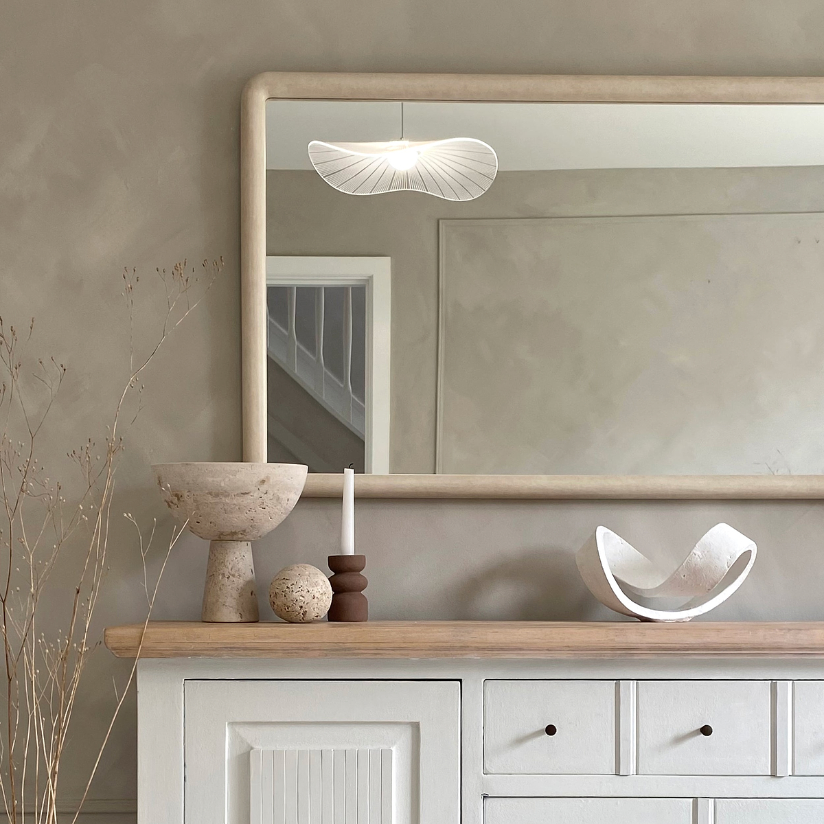Amora - Large Concrete Console Mirror 140cm x 70cm