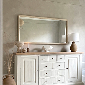 Amora - Large Concrete Console Mirror 140cm x 70cm